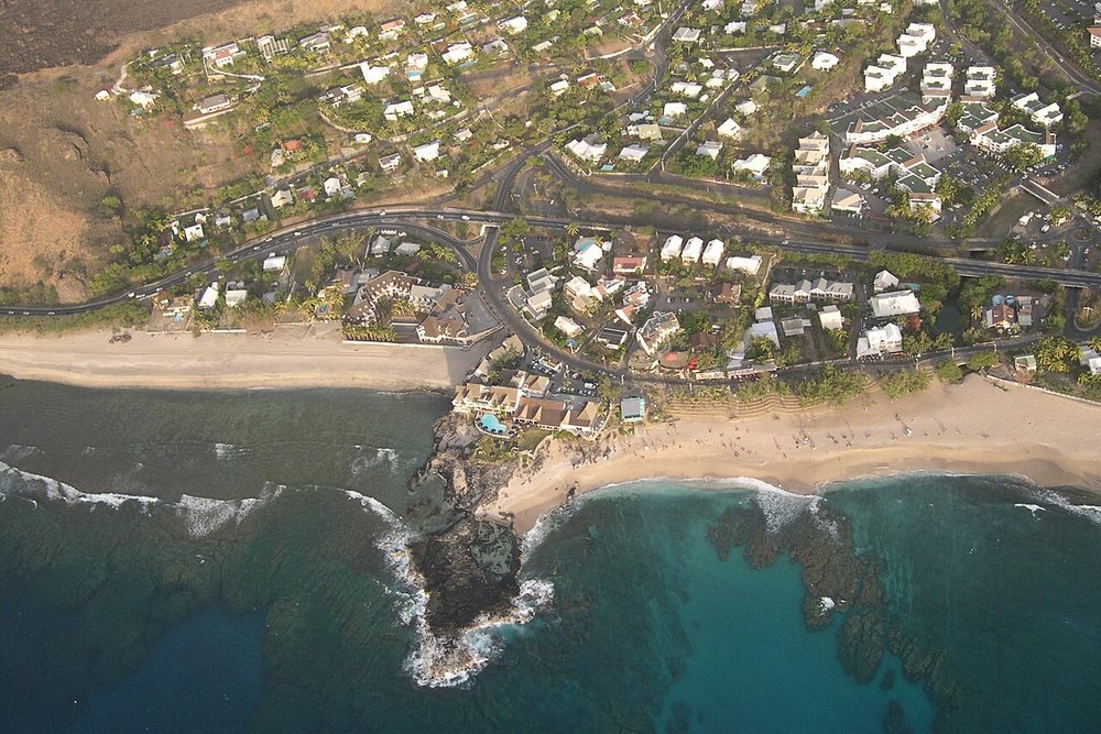 Boucan Canot beach from the air