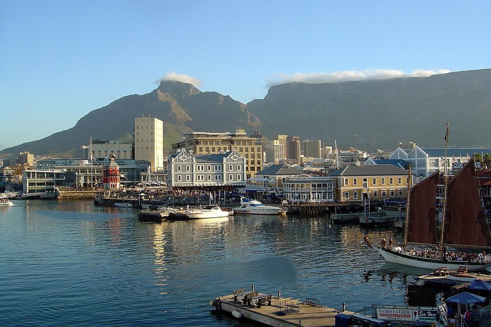 V&A Waterfront with Table Mountain behind